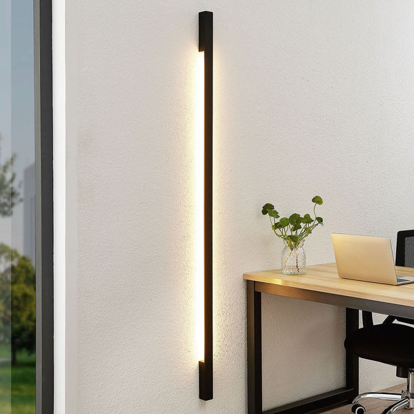 Applique murale LED Ivano 170 en aluminium, noir, hauteur 170 cm
