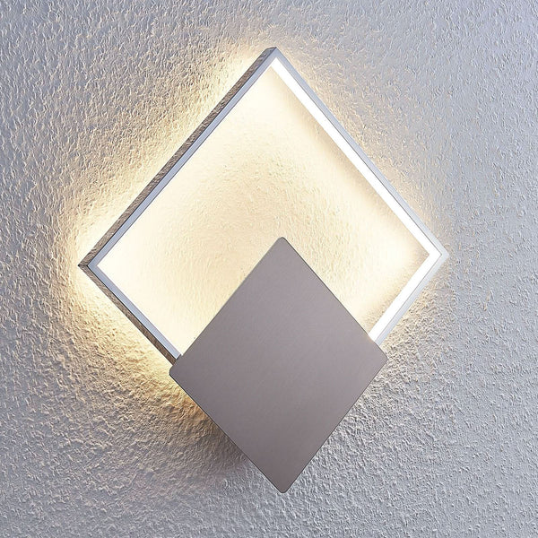 Applique murale LED Anays en métal, chromé et transparent