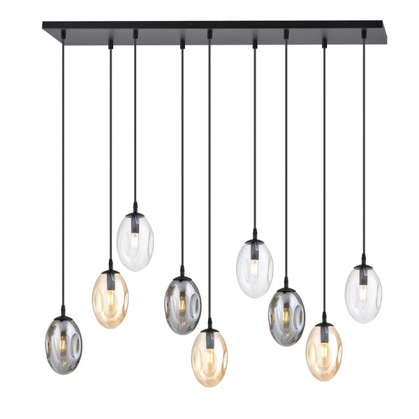 Astral 9-light ceiling light black