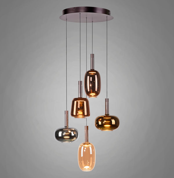 Suspension Irides multicolore, verre (2682-70)
