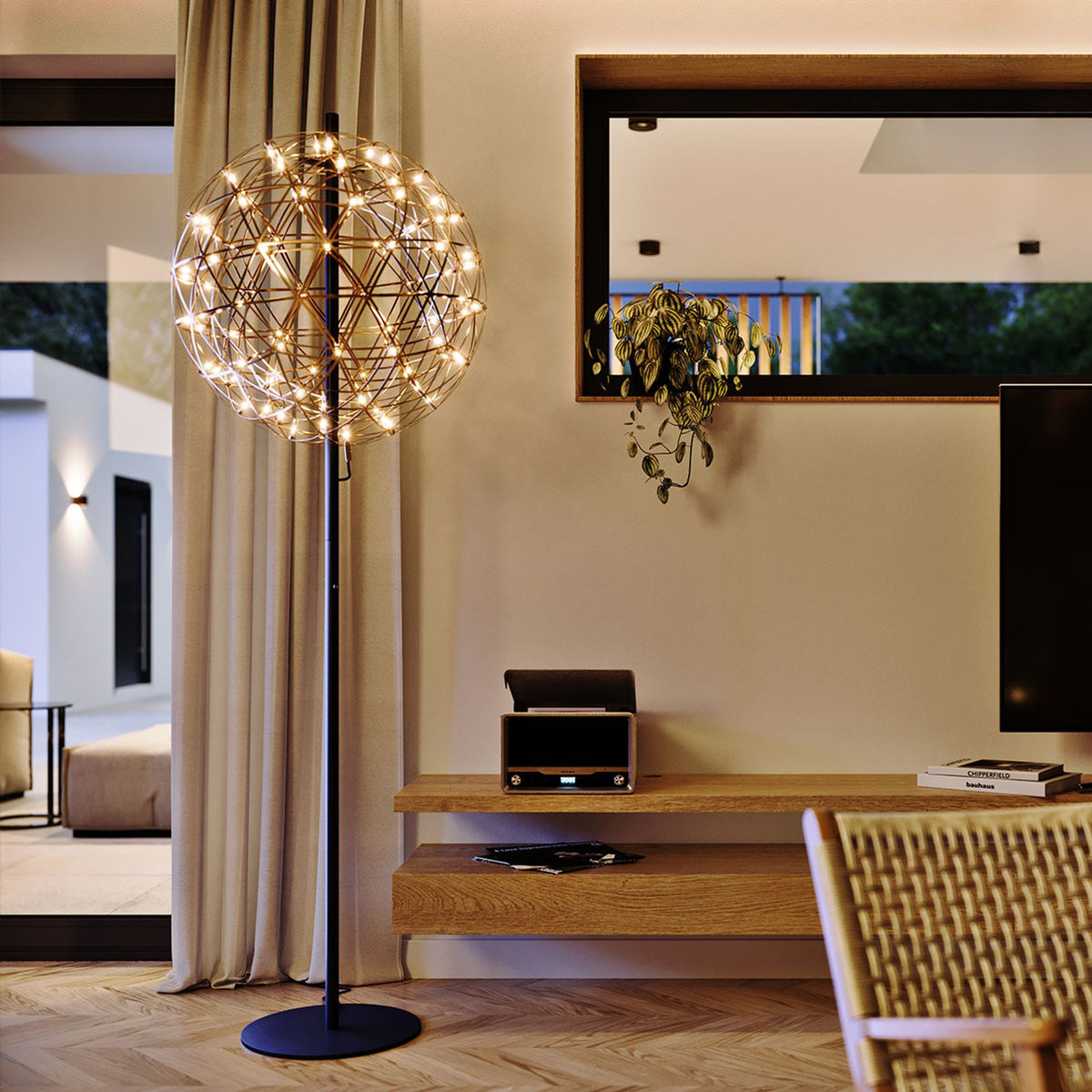 Lampadaire LED Atom, variateur tactile