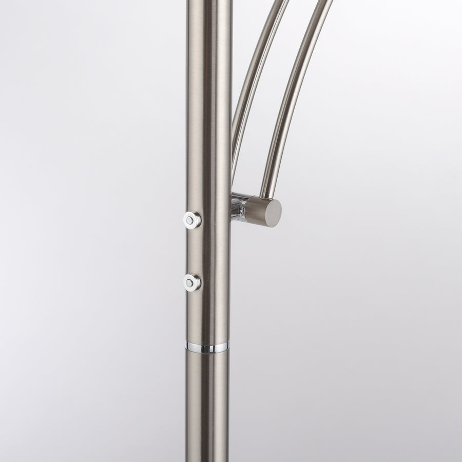 Lampadaire Alfred acier, verre