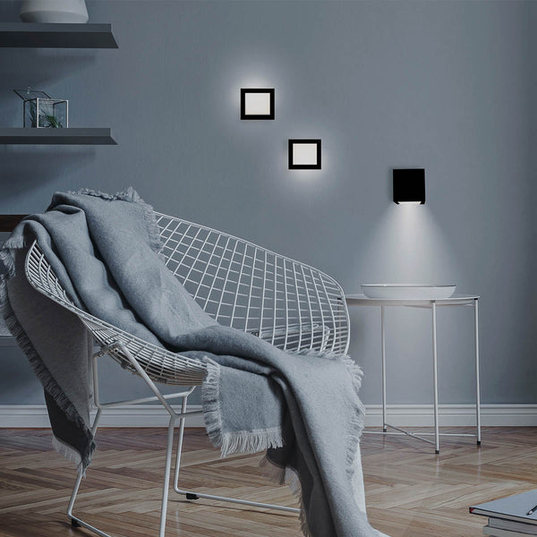 Box 8 cordless wall lamp, square