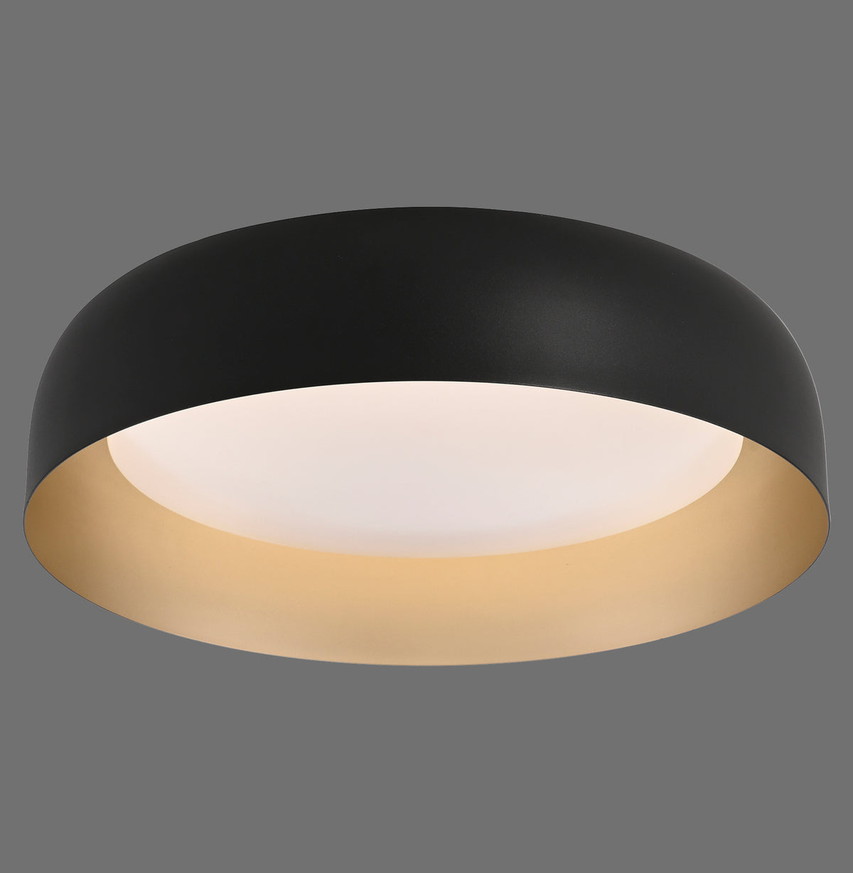 Plafonnier Osko noir et doré, L 40 cm