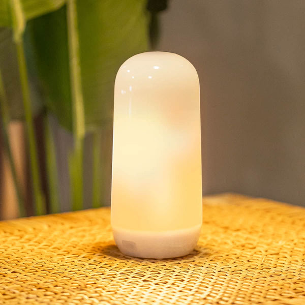Candy rechargeable portable light bulb, flame effect