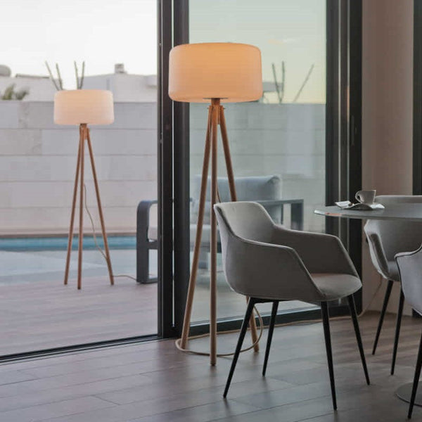 Chloe 140 floor lamp with wooden legs