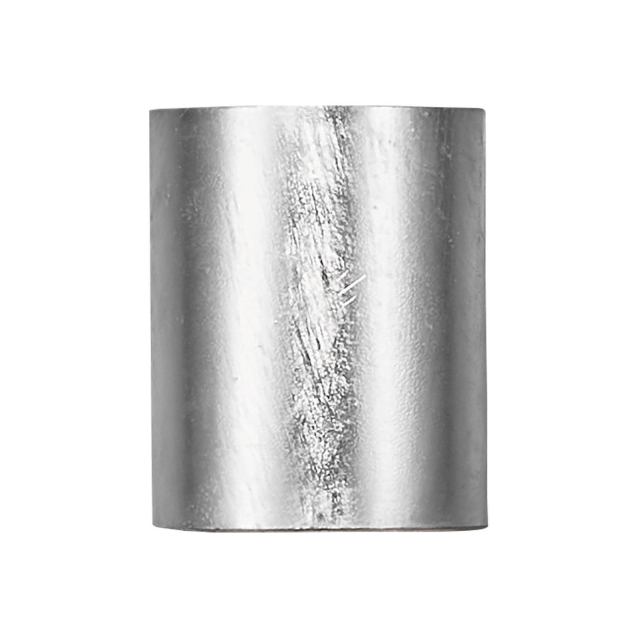 Face avant de l'applique montrant le corps cylindrique en aluminium brossé