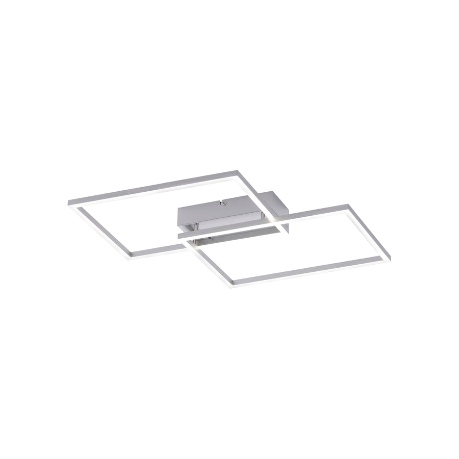 Plafonnier Iven acier, L 42 cm