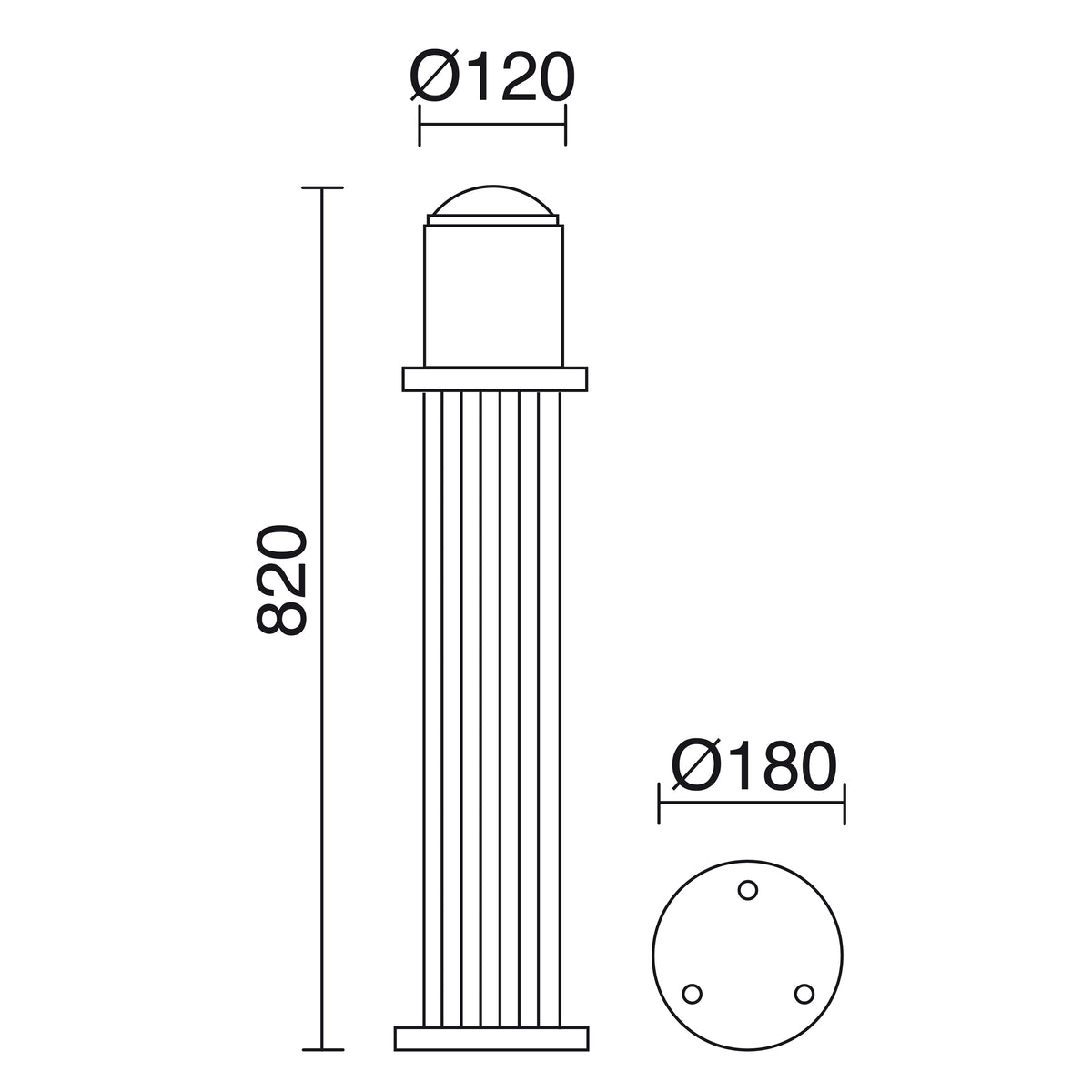 Borne extérieure COK IP55, H 82 cm