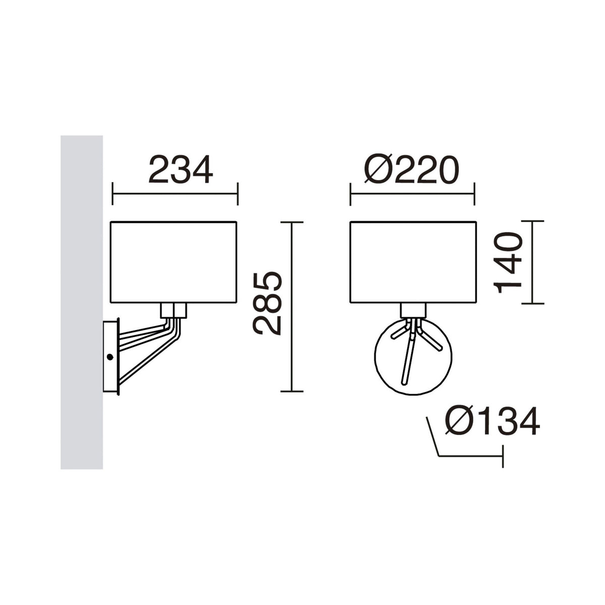Applique murale Diagonal