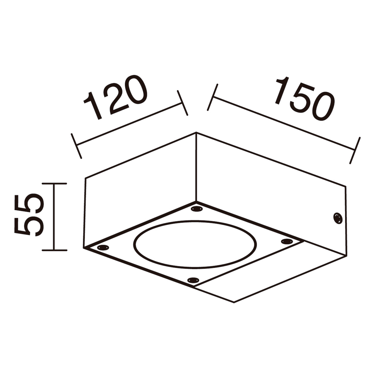 Applique extérieure Guiu IP54, anthracite
