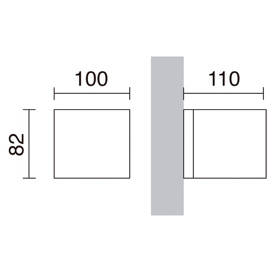 Applique extérieure Isora 2 lumières up-down IP65, L 9,6 cm, 2700 K