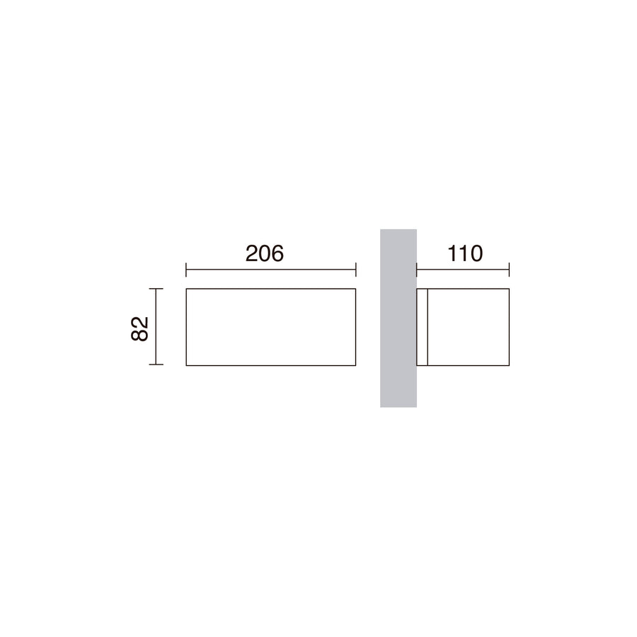 Applique extérieure Isora IP65, L 20,6 cm, LED, 8,30 W, 4000 K