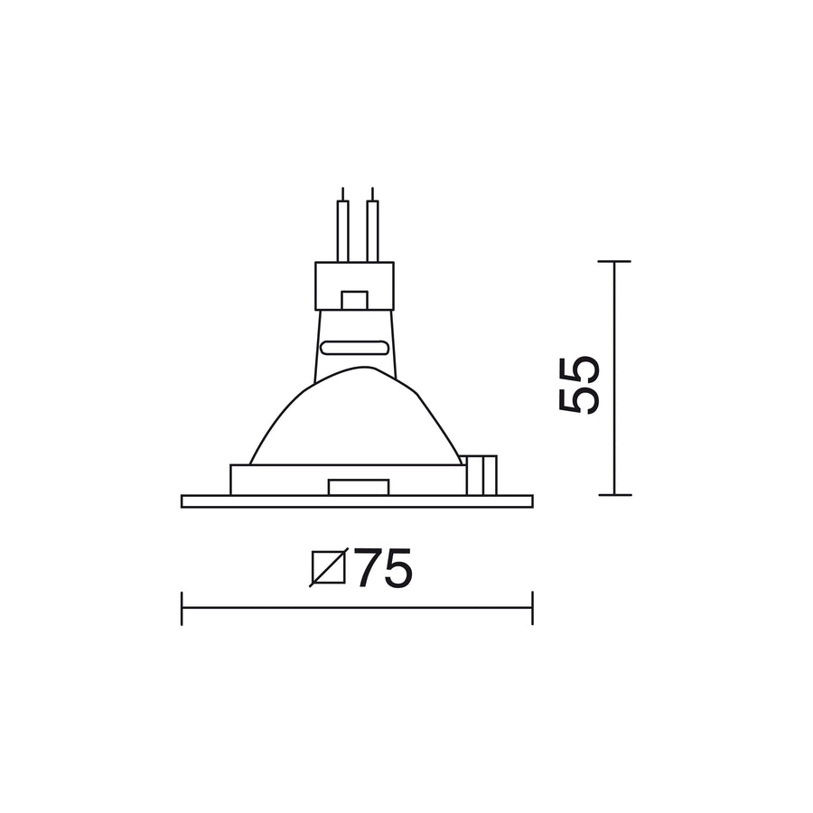 Spot encastrable Nix carré, pour ampoule GU10