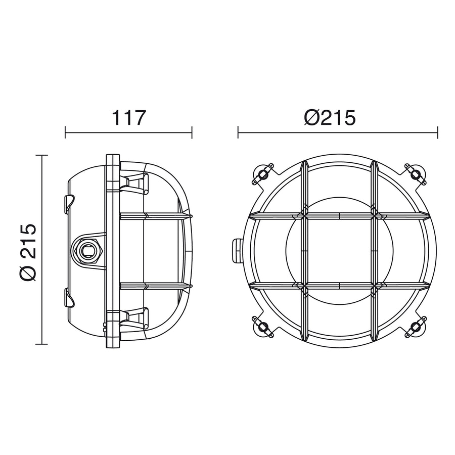 Applique extérieure Ottone IP54, laiton, H 21,5 cm