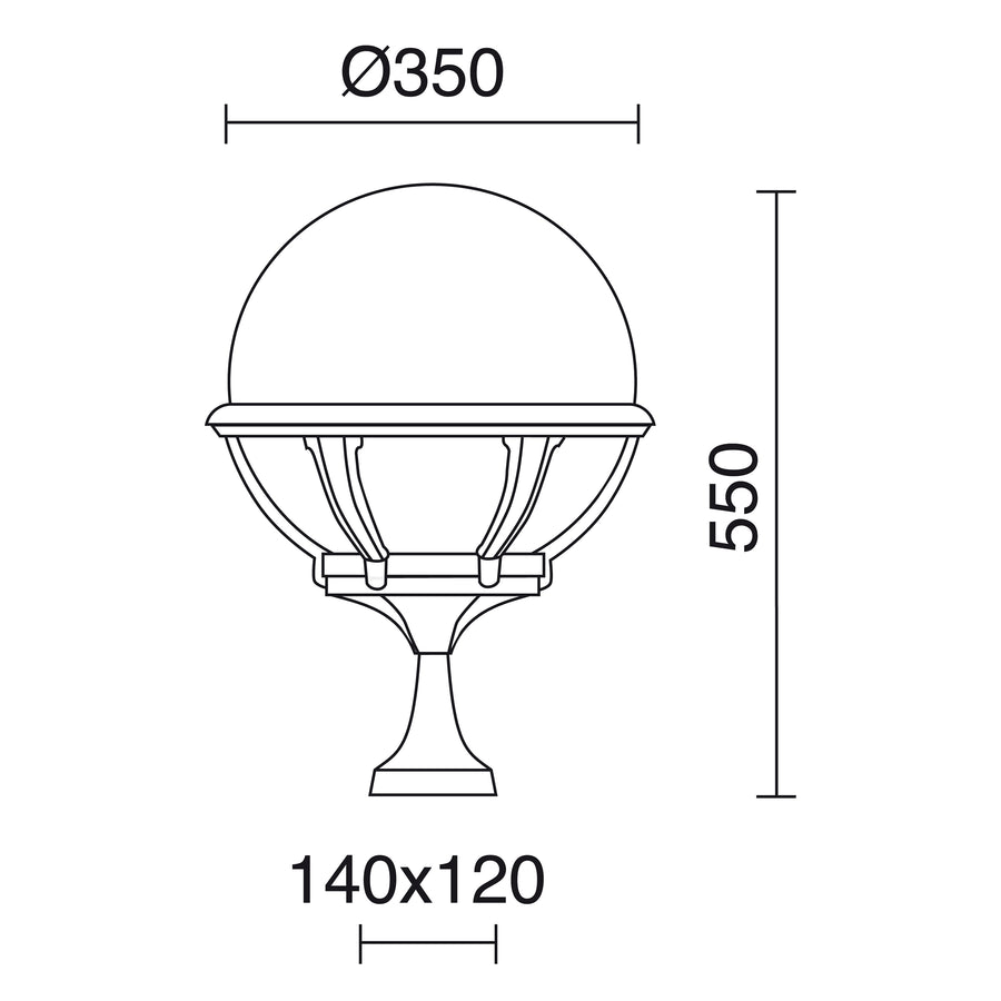 Borne extérieure Round IP44, anthracite