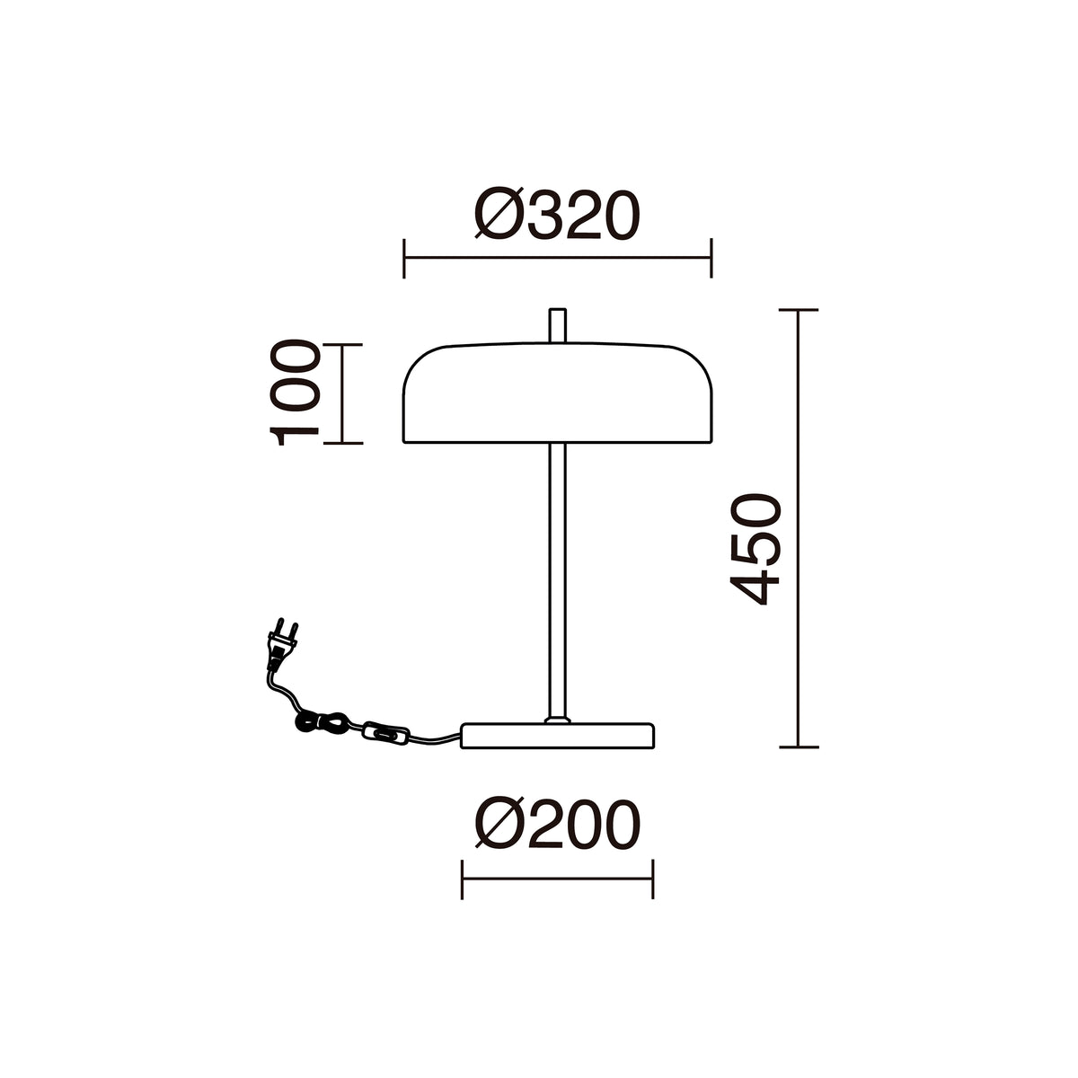 Lampe à poser Taichi 2 lumières, blanc