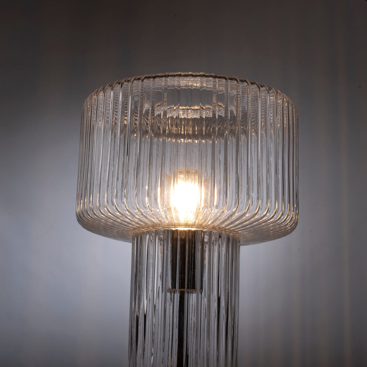 Lampe à poser Fungus transparente, verre