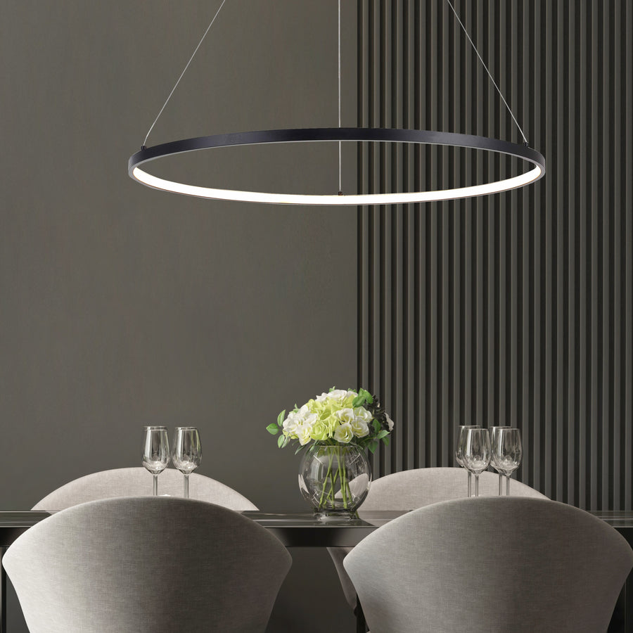 Suspension Horik noire, L 60 cm