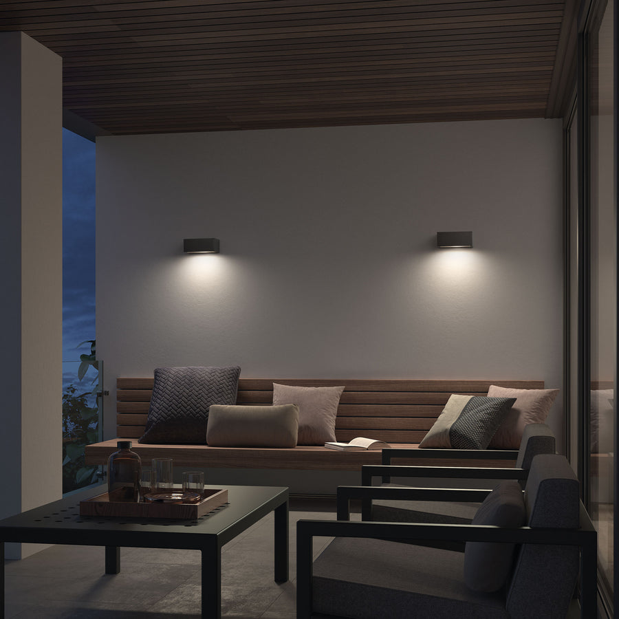 Applique extérieure Isora IP65, L 20,6 cm, LED, Dali, 8,30 W, 3000 K