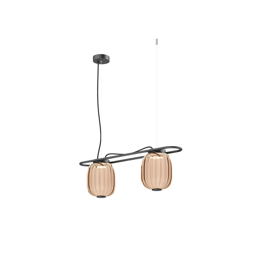 Suspension Krista 2 lumières, H 24,5 cm