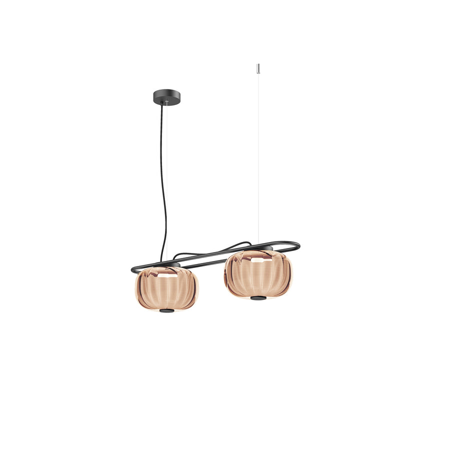 Suspension Krista 2 lumières, H 19 cm