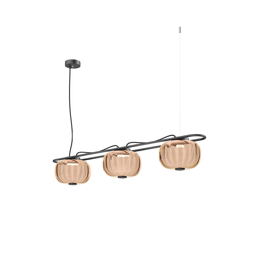 Suspension Krista 3 lumières, H 19 cm