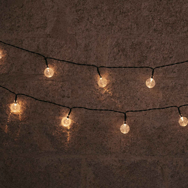 Griselda Glossy solar string lights, 266 cm