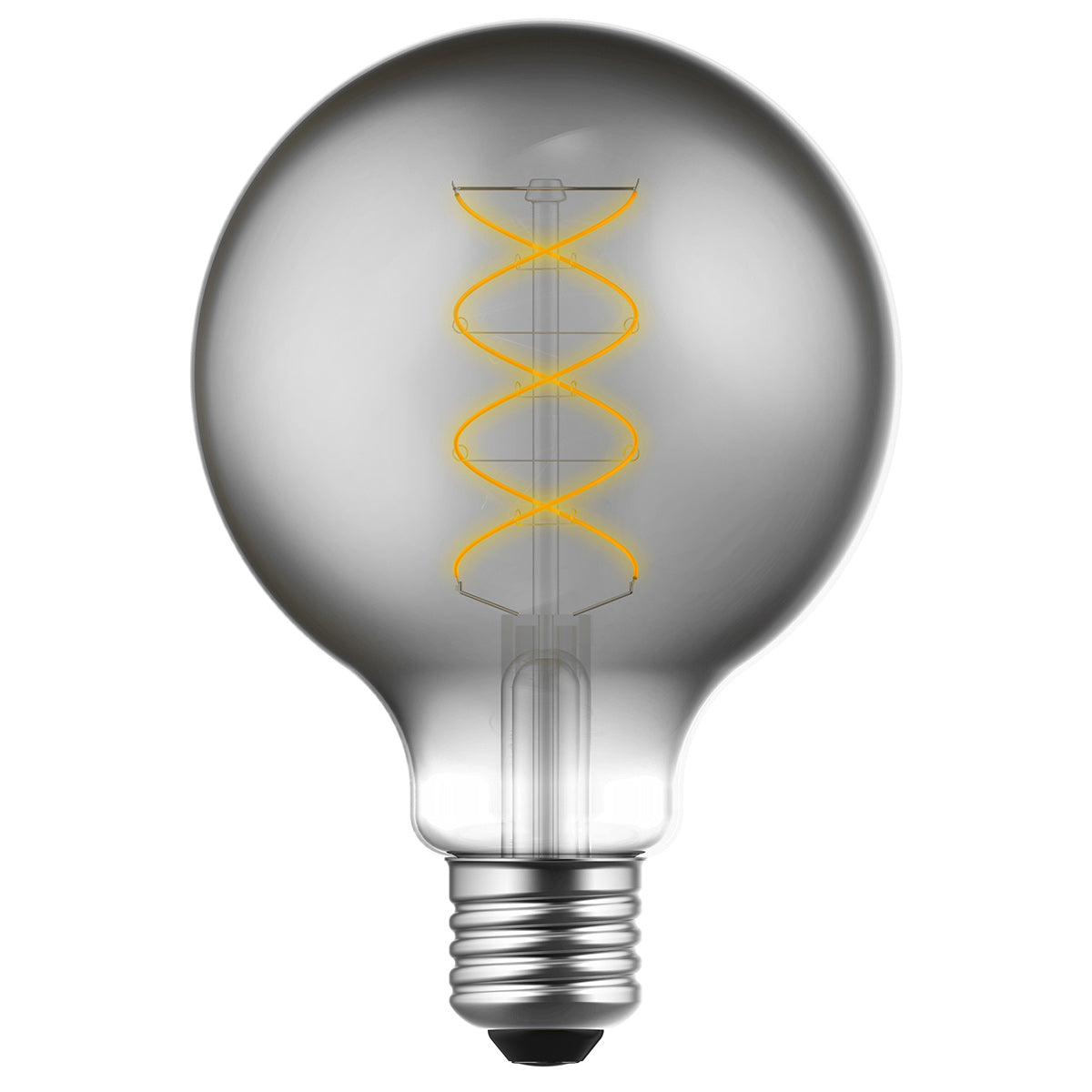 Dimmable smoked bulb with E27 base 140 lumens 1800 Kelvins 4.5 watts