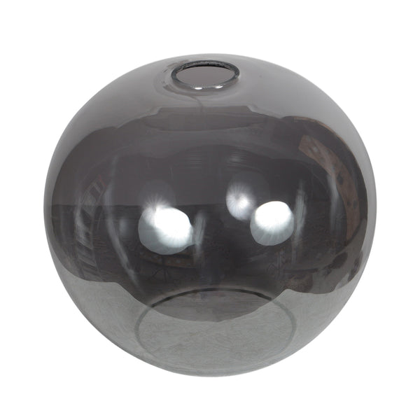 Detachable glass lampshade I15469S – 25 cm handmade smoked glass for E27 light fixtures
