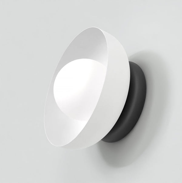 Ozzy 1-light black and white wall lamp