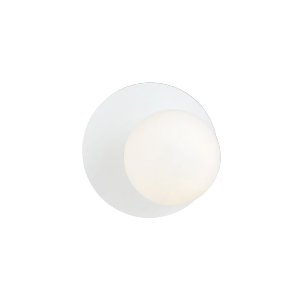 Oslo white wall lamp, opal glass