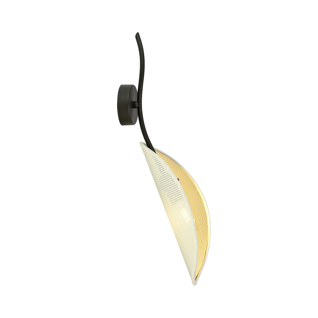 White and gold Lotus wall lamp