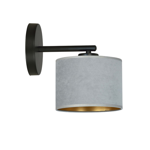 Black and grey Hilde wall lamp