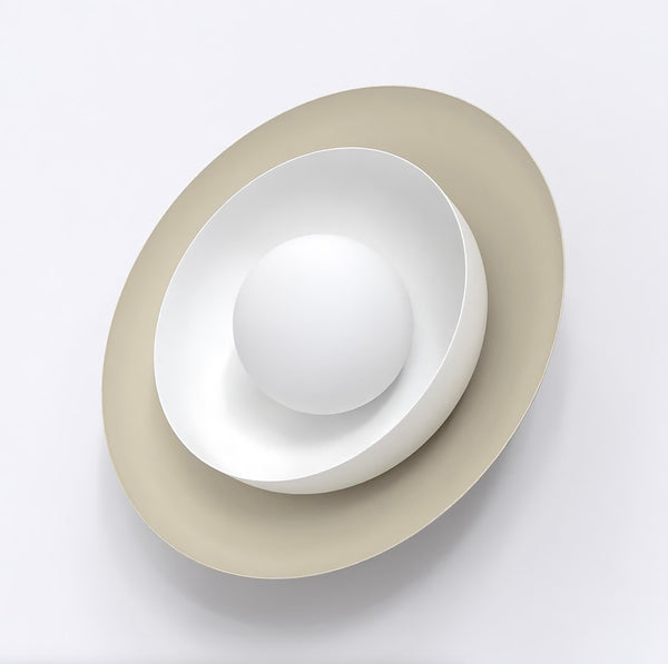 Poppi white mocha wall lamp