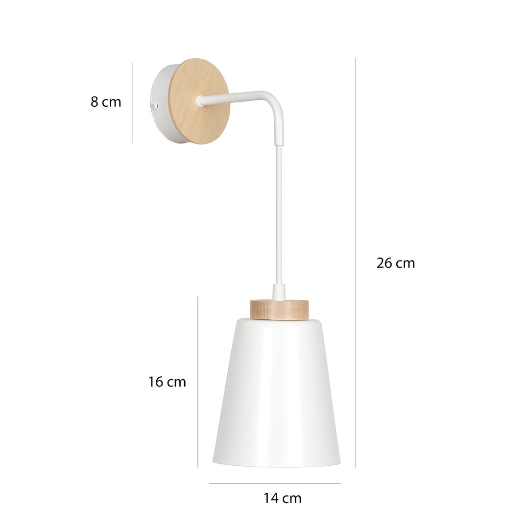 Schéma de dimensions coté indiquant hauteur totale 26 cm et largeur 14 cm