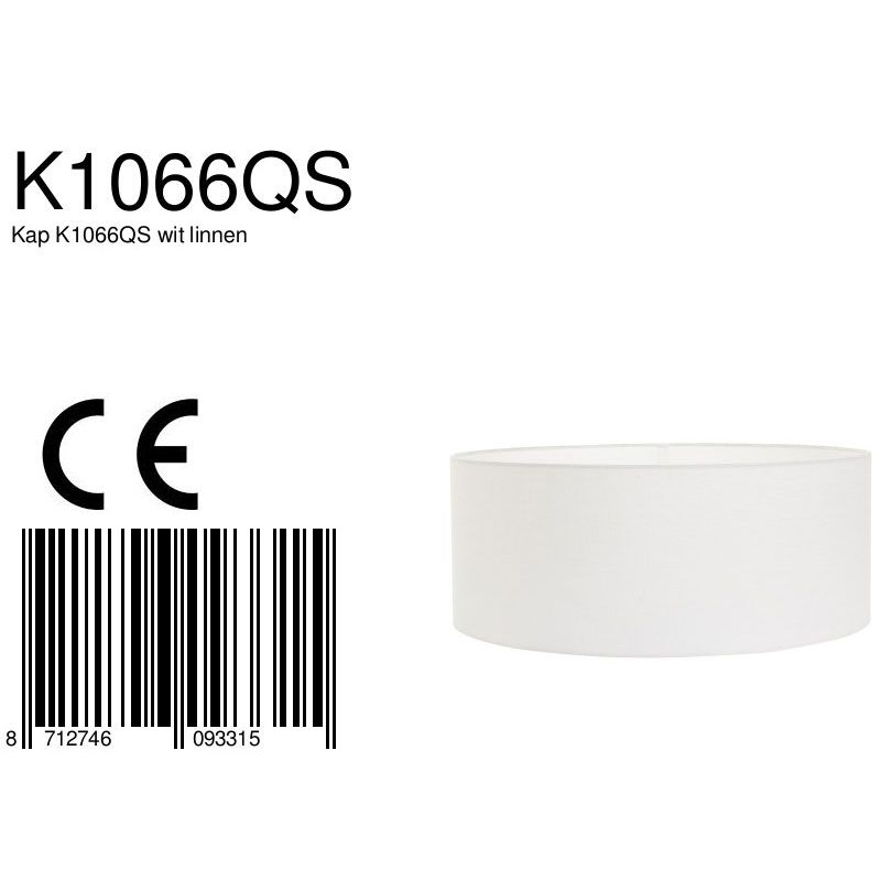 K1066QS white linen lampshade