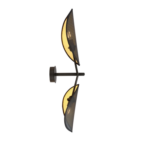 Vene black and gold wall lamp