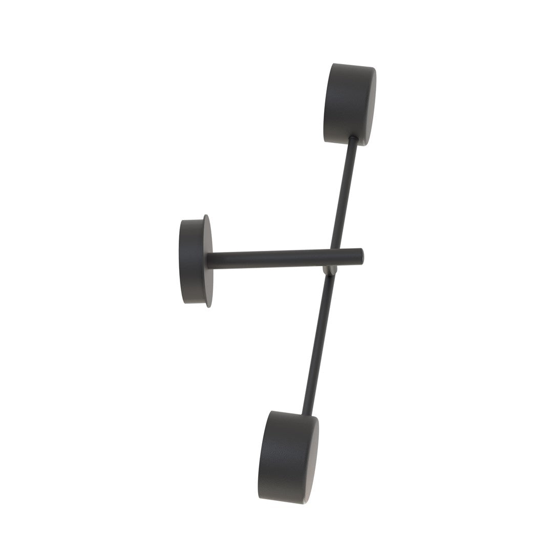 Natsu 2-light wall lamp black