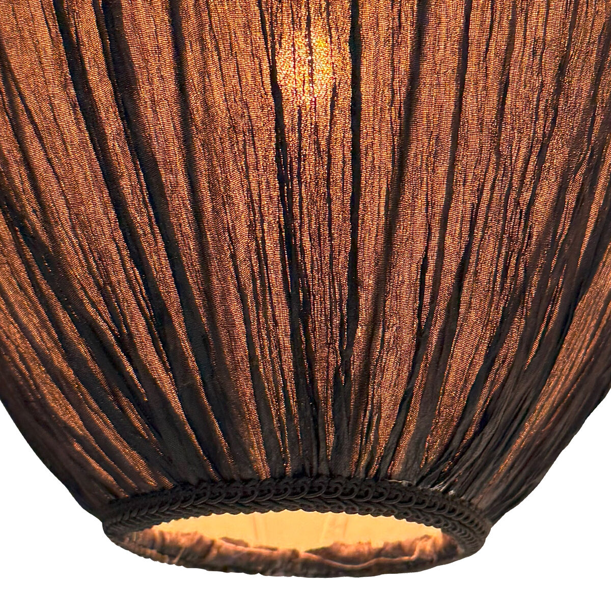 Separate lampshade K2011NS – Small handmade black linen teardrop-shaped lampshade Ø25 cm for E27 sockets