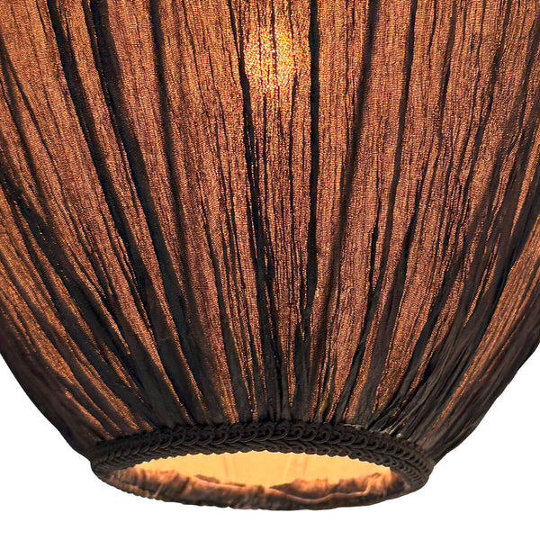 Separate lampshade K2011NS – Small handmade black linen teardrop-shaped lampshade Ø25 cm for E27 sockets