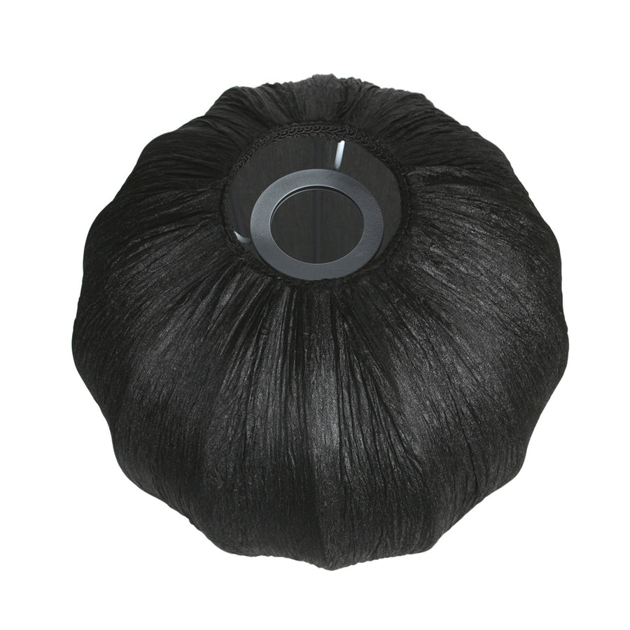 Separate lampshade K2011NS – Small handmade black linen teardrop-shaped lampshade Ø25 cm for E27 sockets