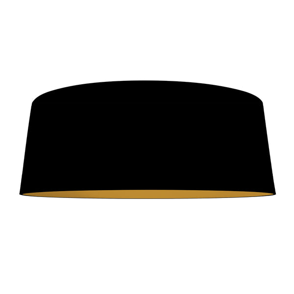 K2013SS lampshade – black linen with gold interior Ø60 cm