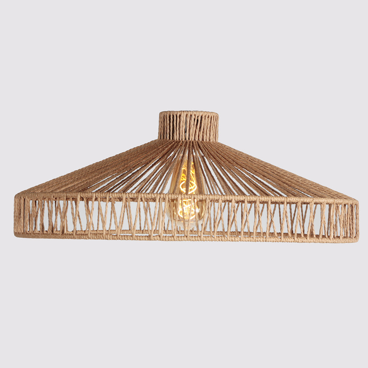 Twine K2022DS – transparent rope lampshade Ø50 cream/beige