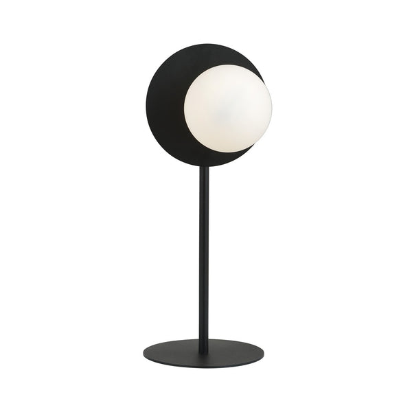 Oslo bedside lamp black, opal glass