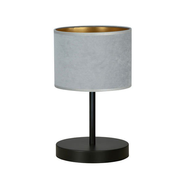Black and grey Hilde bedside lamp