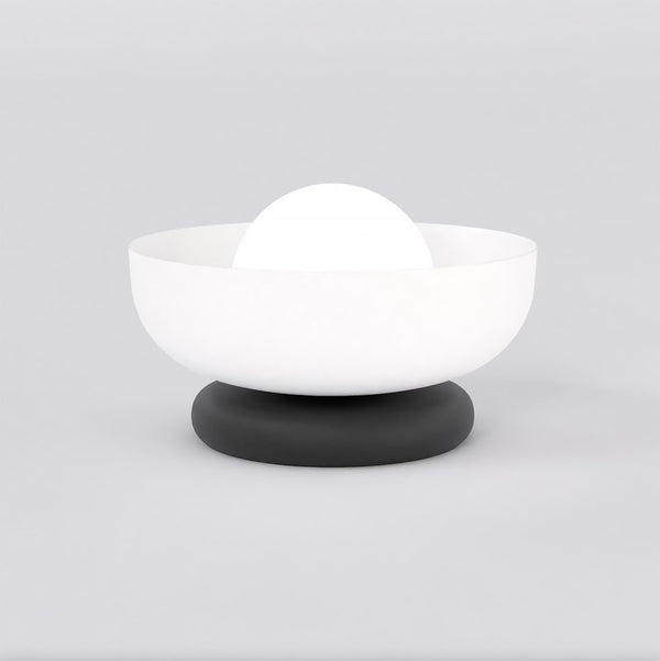 Black and white Ozzy bedside lamp