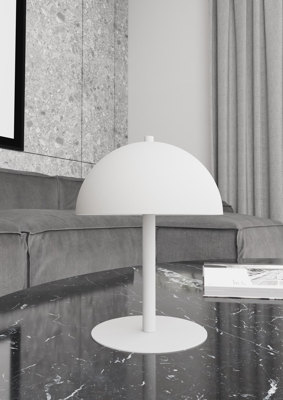 Mogu 2-light white table lamp