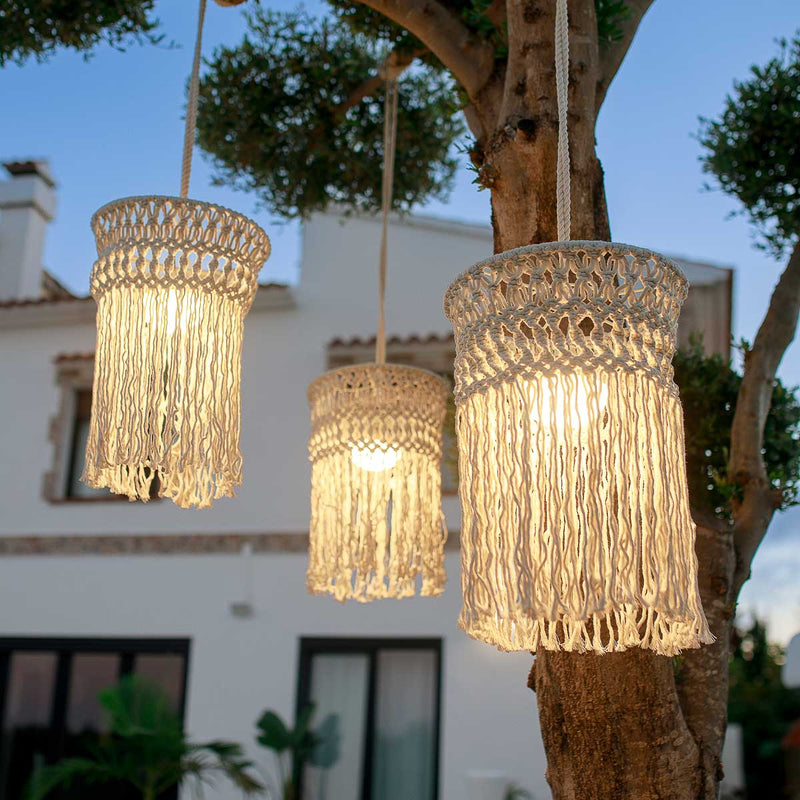 Mykonos Hang cotton outdoor pendant light