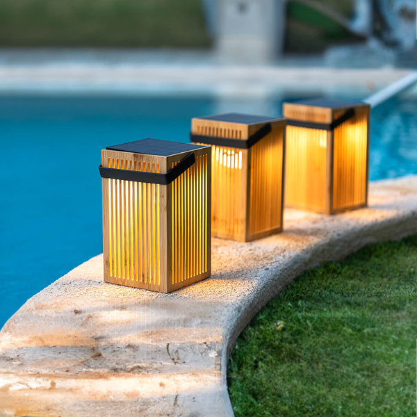 Okinawa portable bamboo solar lantern